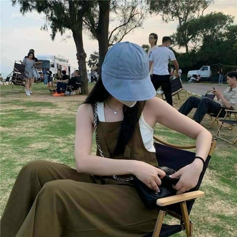 Mũ chống nắng Hàn Quốc vải mềm vành 9cm dây rút thoáng khi nón rộng vành nữ có thể gấp gọn được