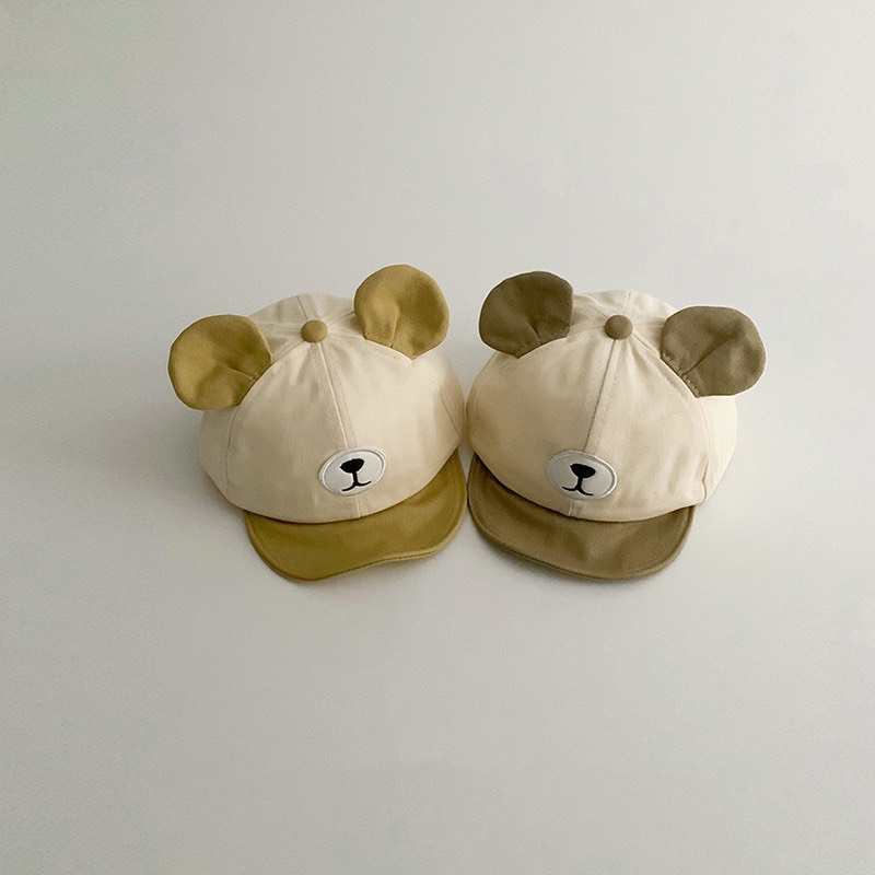 Mũ lưỡi trai cho bé, mũ bé trai 1-3 tuổi, nón trẻ em hình gấu cute, chất vải thoáng mát cao cấp BABY BOO SHOP