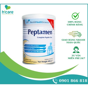 Sữa bột Nestle Peptamen 400g- dành cho người bị ung thư,tiểu đường, người kém hấp thu