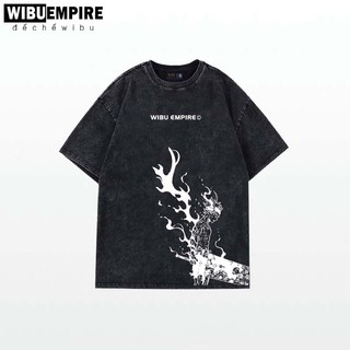Wibu empire | áo thun wash form rộng asta demon form | anime black clover - áo phông wash unisex