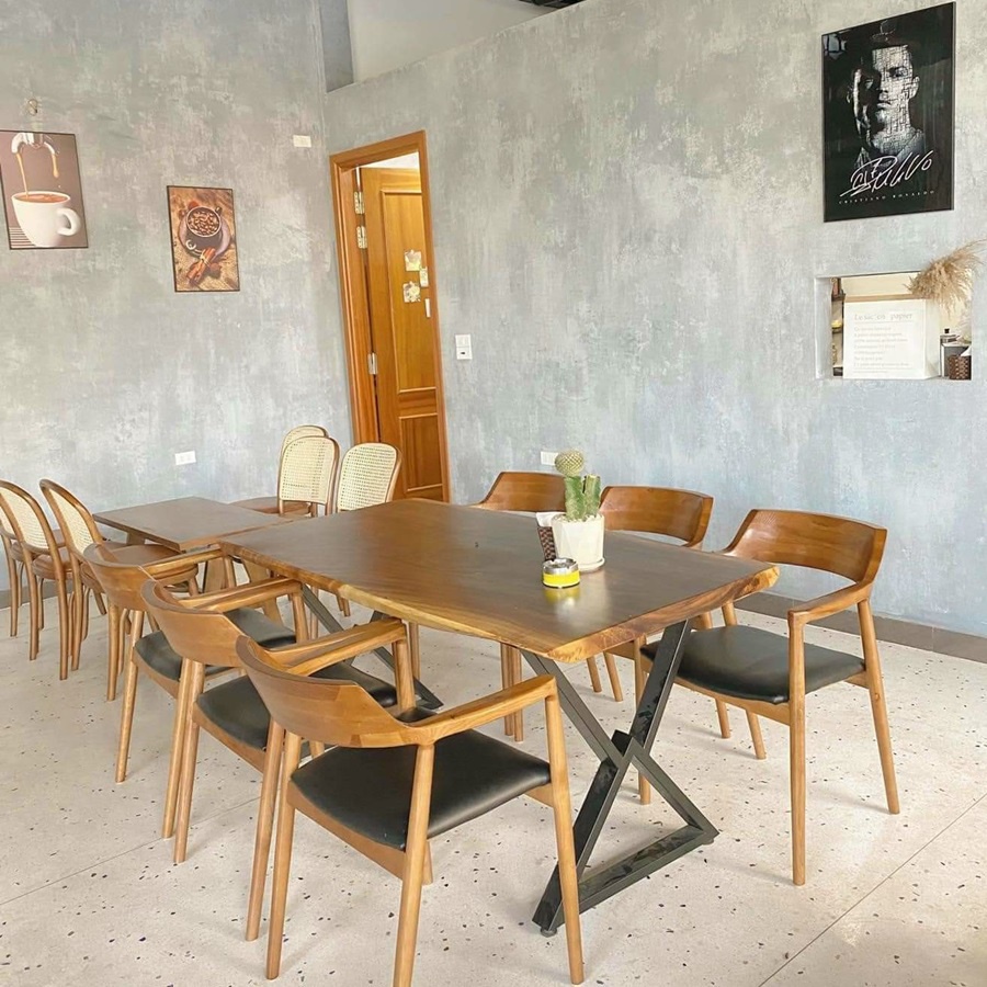 Ghế gỗ cafe Hiroshima lưng cao