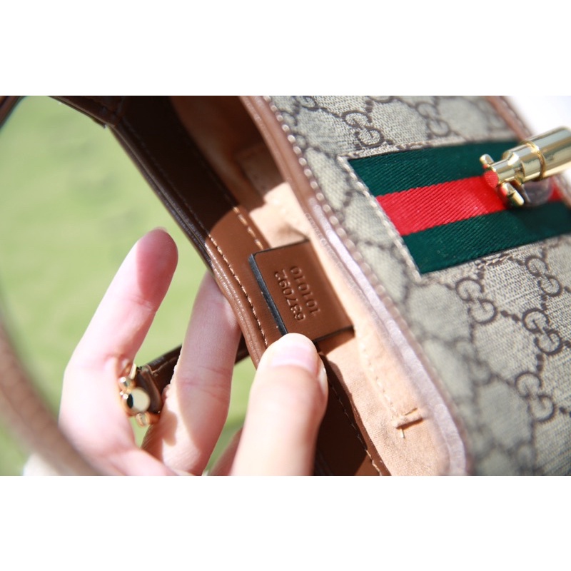 Túi quai xách GC Jackie 1965 mini size 19cm bản duoer da thật fullbox