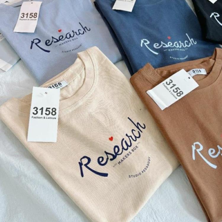 [Rẻ Vô Địch] Áo Thun Tay Lỡ 3158 Cotton Khô Dáng Rộng Unisex Research