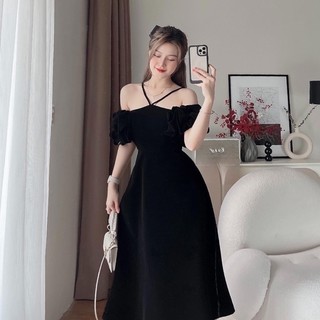 (ĐẦM BIGSIZE 50KG ĐẾN 90KG ) đầm đi tiệc dây chéo cổ