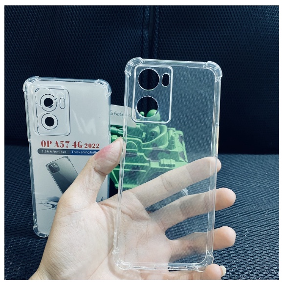 Ốp lưng chống sốc OPPO A57 4G 2022 dẻo trong suốt cao cấp bo 4 góc chống va đập bảo vệ camera