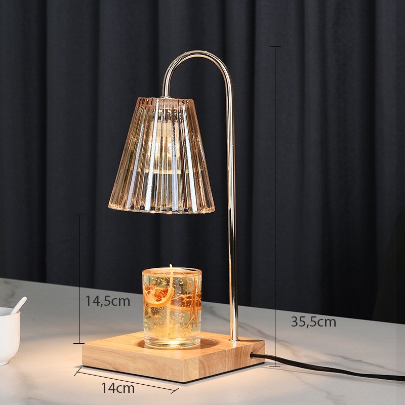 Đèn đốt nến thơm,đèn trang trí,đèn ngủ đế gỗ phong cách hiện đại,sang trọng,luxury