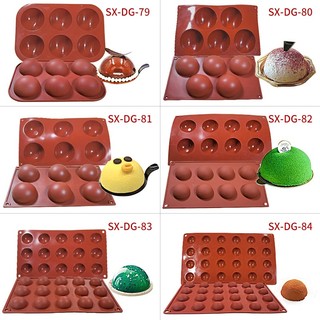 Khuôn silicon dạng tròn , dùng làm thạch, pudding, kẹo, bánh.