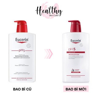 Sữa tắm và rửa mặt dành cho da nhạy cảm Eucerin pH5 Washlotion 1000ml - 63075