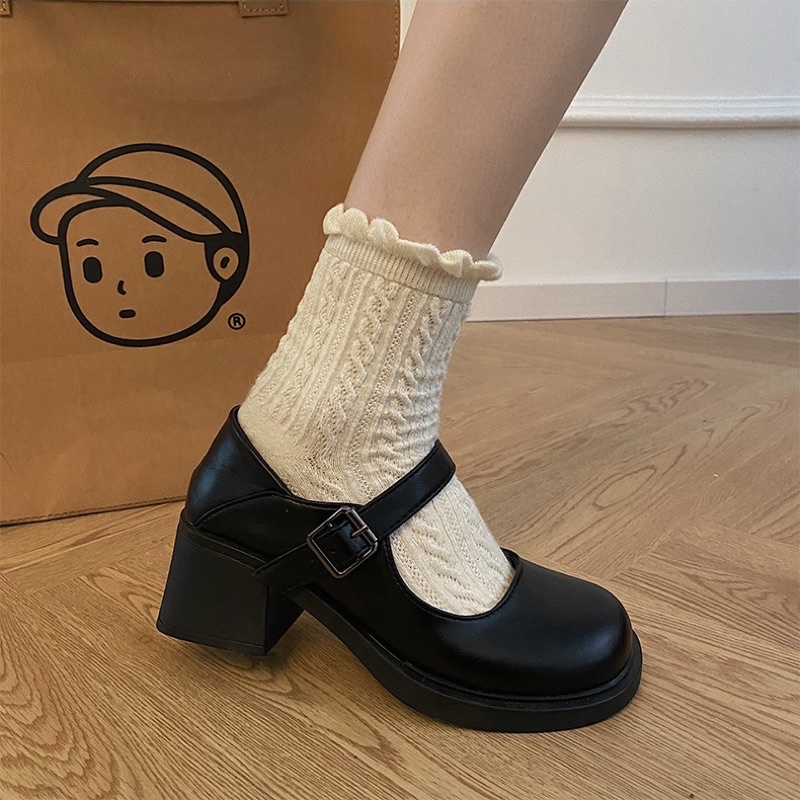 GIÀY BÚP BÊ A33 ĐẾ CAO 7CM PHONG CÁCH RETRO