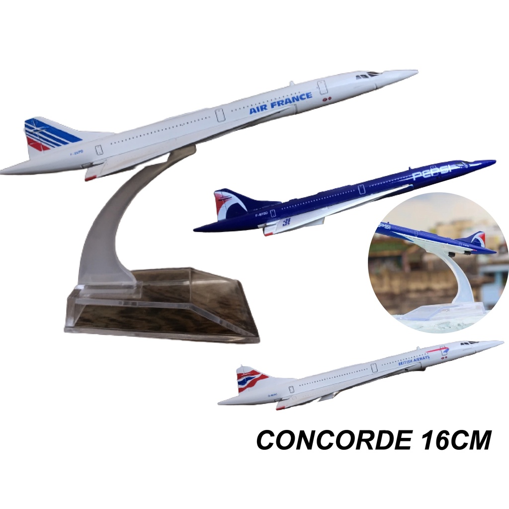 Mô hình máy bay phản lực Concorde British airway – Pepsi – Air France 16cm