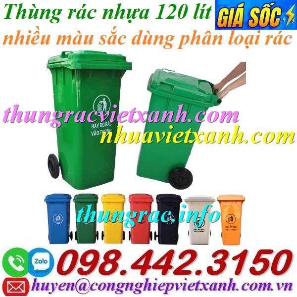 Thùng rác 120 lít
