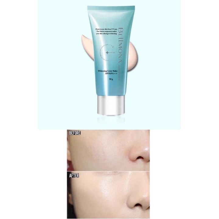 Kem che khuyết điểm, chống nắng, sáng da SPF 35 Whitening Cover Balm Bellmona