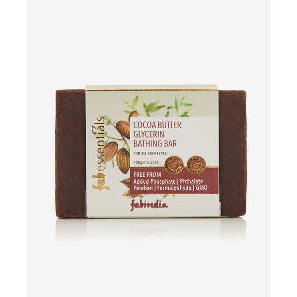 Xà Bông Tắm Cacao & Bơ Lạc Thiên Nhiên Organic | Dưỡng Da Mịn | Trẻ Hóa & Cấp ẩm cho da | Fab India