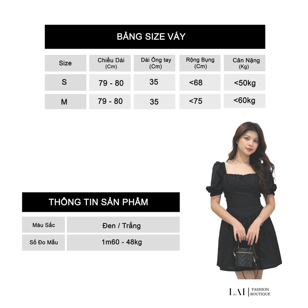 Váy nhún lưng nhiều màu, Đầm Váy Cổ Vuông Nhún Ngực có mút ngực, đầm xòe nhún tay phồng chất LINEN