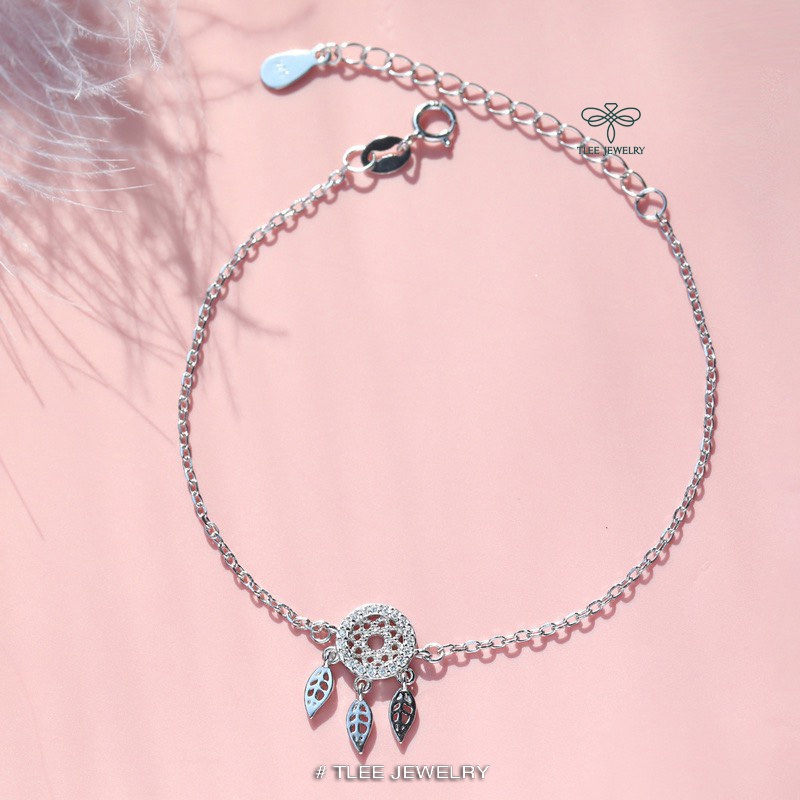 Lắc tay bạc nữ TLEE dreamcatcher đính đá cao cấp TleeJewelry LT0160