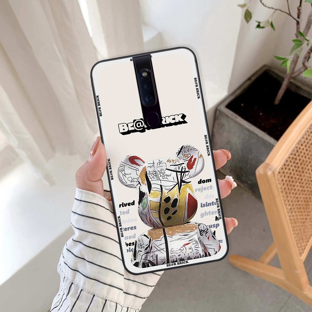 Ốp lưng Oppo F11 / F11 Pro hình gấu bearbrick, smile thời trang, ốp lưng rẻ bền đẹp