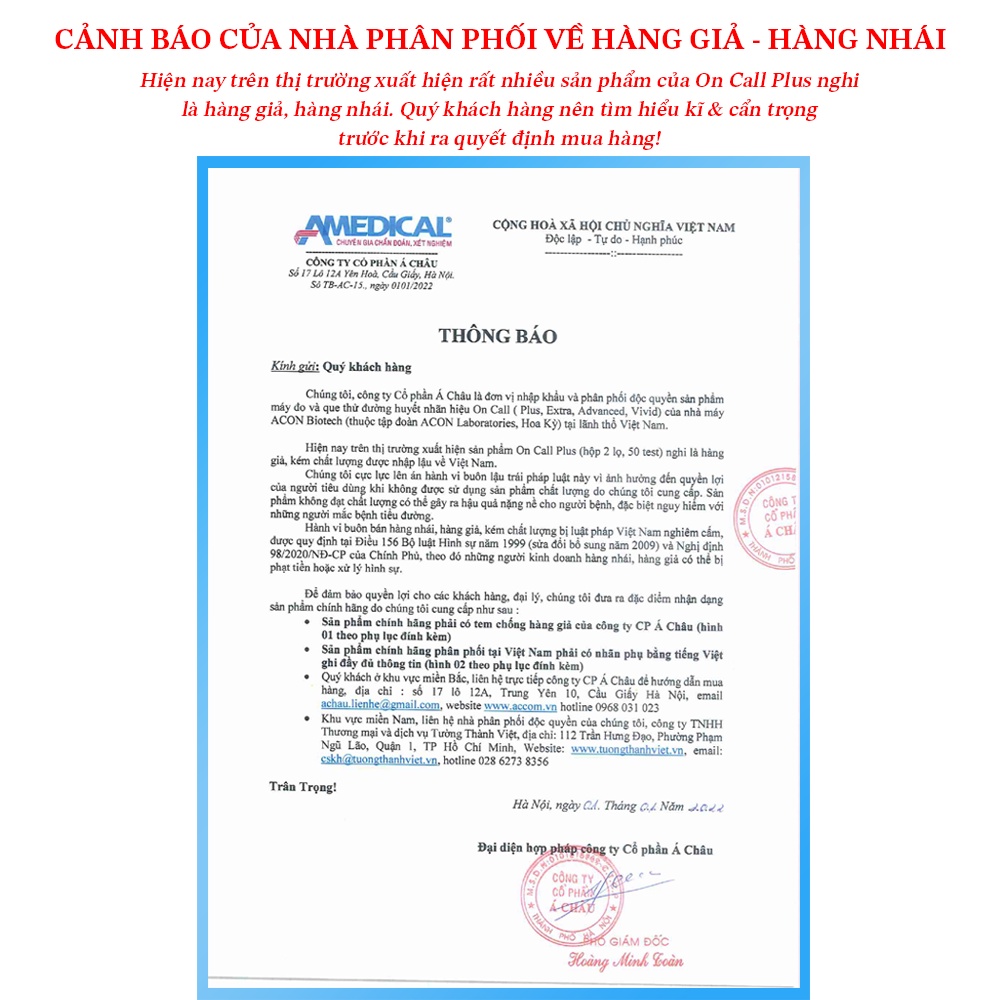 Bút chích máu Acon On Call Plus hỗ trợ lấy máu đo đường huyết tiểu đường, Bảo hành 1 năm chính hãng