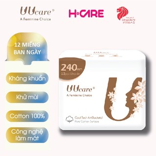 Băng vệ sinh Kháng Khuẩn Làm Mát UUcare CoolTech 24cm ban ngày