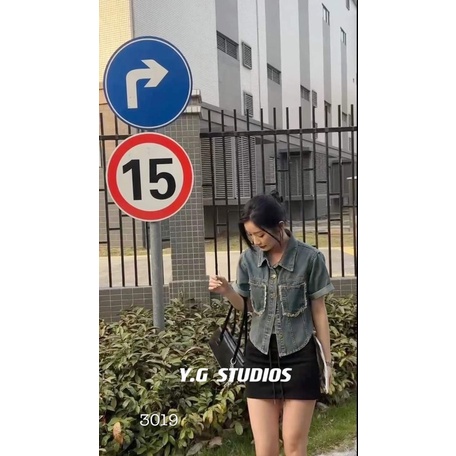 Áo sơ mi jeans bò rách dáng vừa hàng QCL1