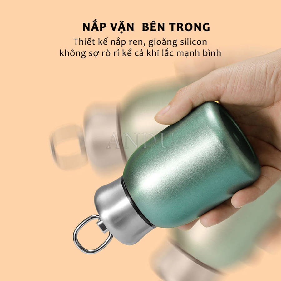 Bình Nước Giữ Nhiệt Mini ZEYU 300ml, Bình Đựng Nước Inox Thiết Kế Dễ Thương Tiện Dụng Mang Theo Du Lịch