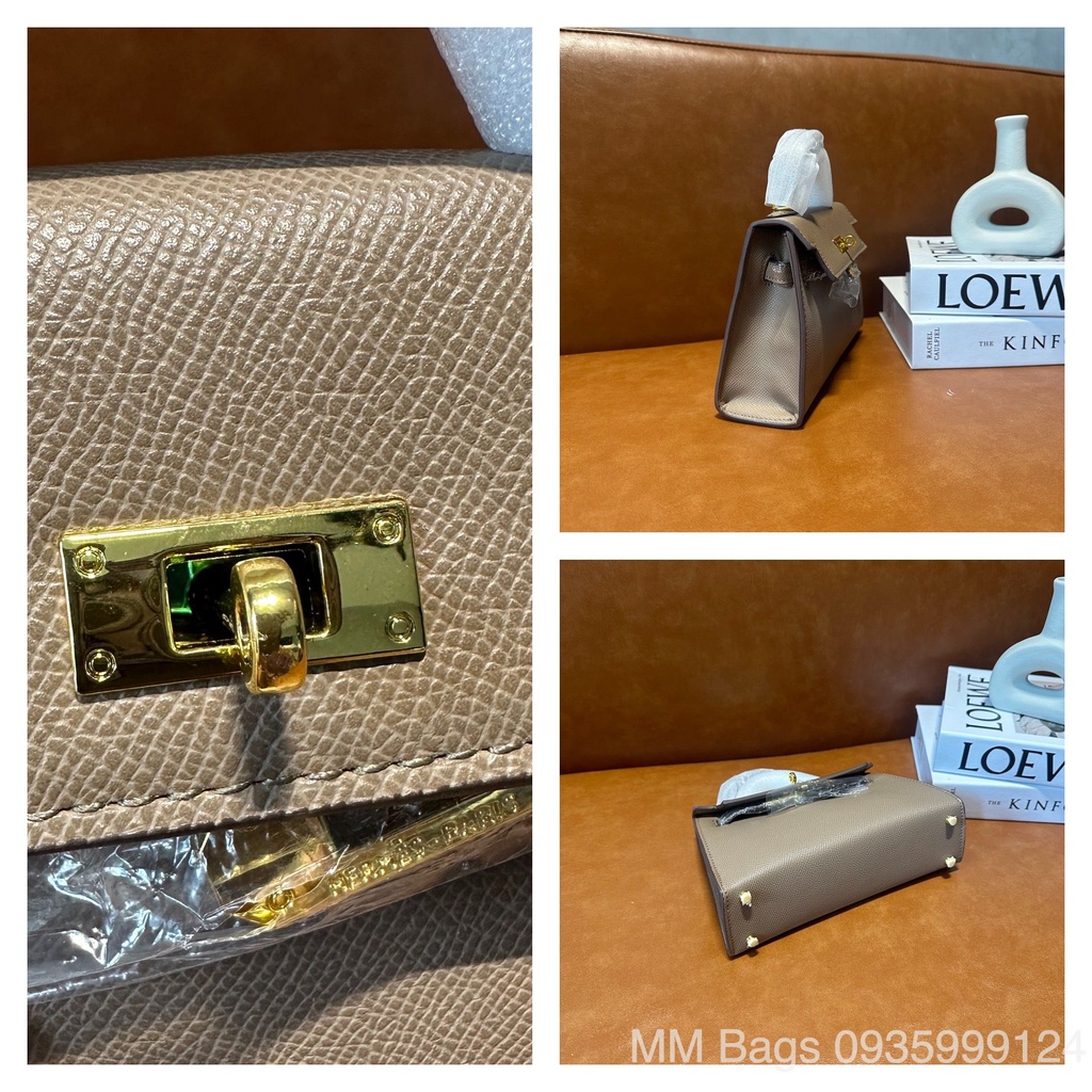 Túi xách nữ đeo chéo MM Bags túi công sở,đi chơi sang chảnh HM size 19cm da rắn da gạo