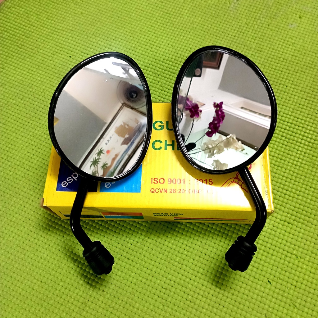 CẶP KÍNH TAI MÈO K-SOURE SƠN CACBON GẮN CÁC LOẠI XE