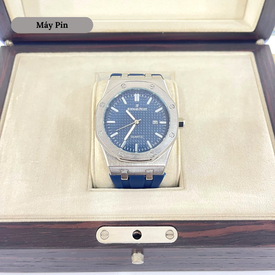 Đồng hồ nam Audemars Piguet Royal Oak Watch 15510ST máy Quartz mặt kính Mineral chống xước dây đeo tay cao su cao cấp