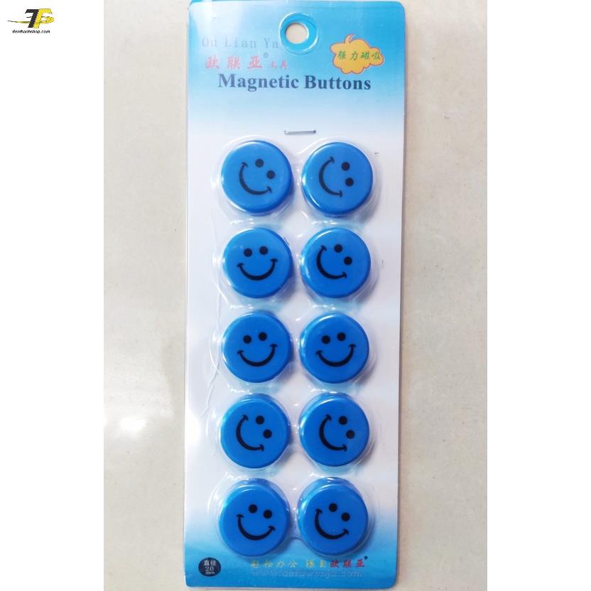 Nam châm mặt cười đường kính 20mm vỉ 10 viên