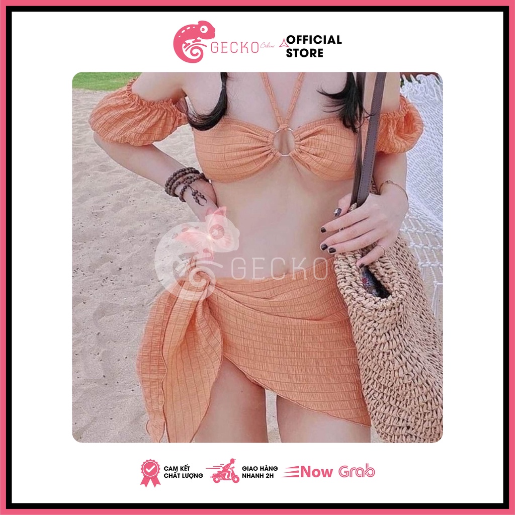 Combo 3 Món Bikini Tay Phồng Chất Xốp 4CB03-2 (Ảnh Thật, 10 Màu) | BigBuy360 - bigbuy360.vn