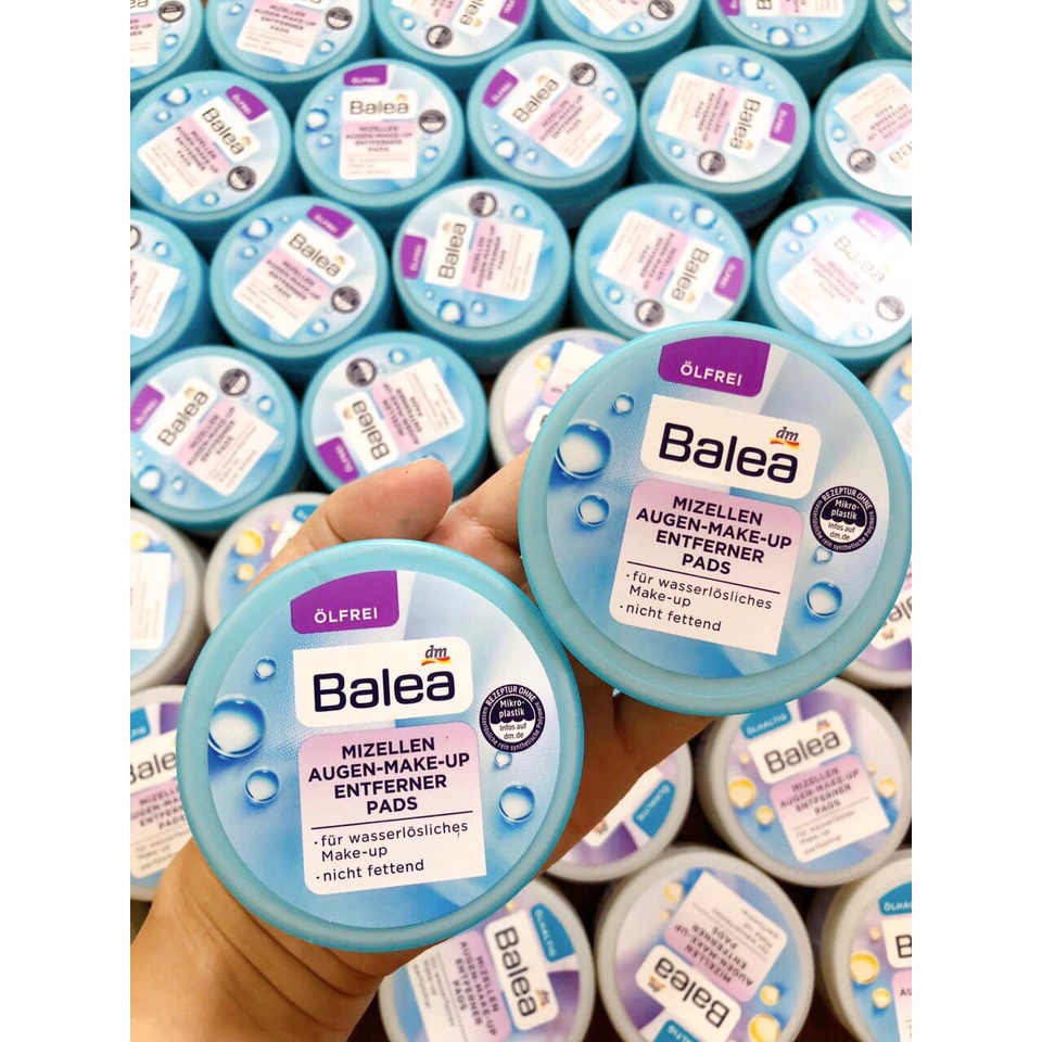 Miếng Tẩy Trang Mắt Ướt Balea Mizellen Augen Make Upentferner Pads