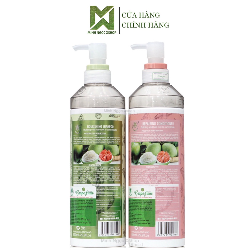 Dầu gội xả bưởi Grapefruit Plus 850ml phục hồi chống rụng kích mọc tóc