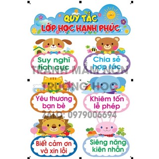 Decal Trang Trí - Lớp Học Hạnh Phúc 005