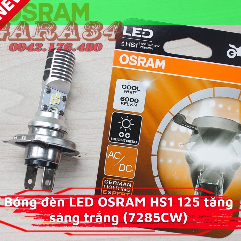 BÓNG ĐÈN LED OSRAM HS1 TĂNG SÁNG TRẮNG Exciter 135/150, Winner 150, Lead 125