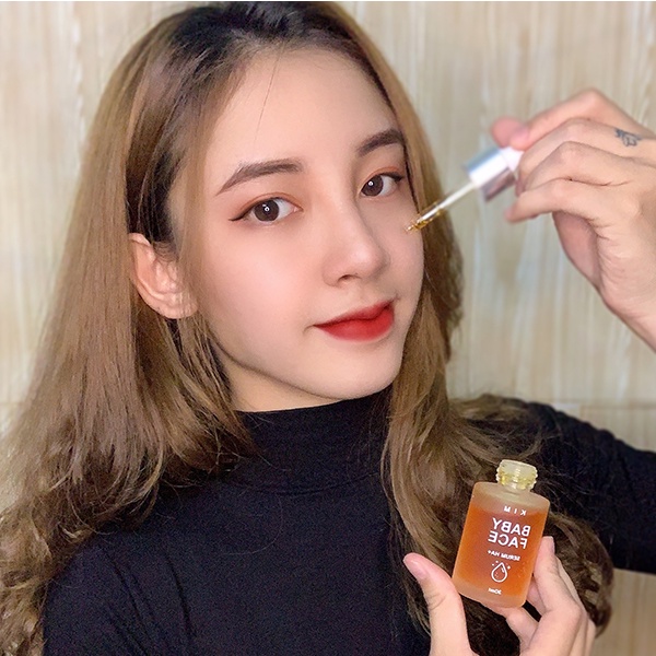 Serum KIM BABY FACE HA+ Dưỡng Trắng Da Mặt Mờ Nám Tàn Nhang Chiết Xuất Cà Rốt