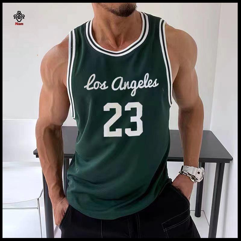 Chất lượng cao O ba lo nam T P Áo ba Lỗ Chơi Bóng Rổ Tập Gym Cho nam Và Nữ#Áo Thun Thể Thao Phối Lưới Khô Thoáng Nhanh Phong Cách Retro Số 23 39