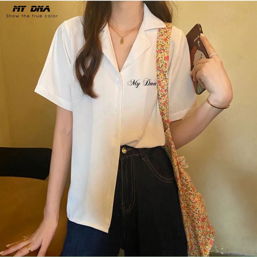 Áo sơ mi cổ vest tay ngắn lỡ cuban shirt local brand có bigsize cặp đôi nam nữ cao cấp form rộng unisex fullbox MYDNA