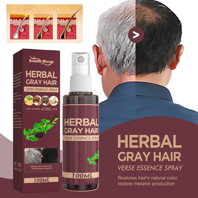 khui bom full seal Chai Xịt 100ml Tinh Chất Thảo Dược hỗ trợ đều và đậm màu tóc đen