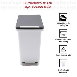 Thùng rác nhựa đạp fitis dòng compact - 10l