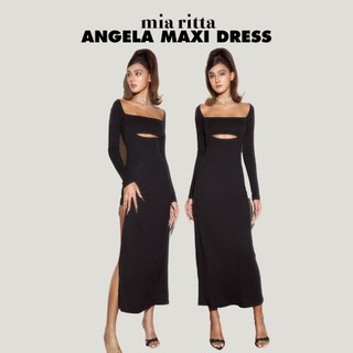 Váy thun Angela Maxi Dress Mia Ritta V1053 - váy maxi cutout xẻ tà dáng dài gắn tag phía sau