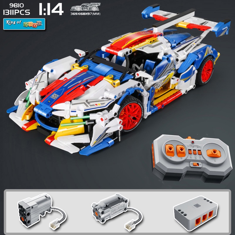 Đồ Chơi Lắp Ráp Điều Khiển Từ Xa RC TECHNIC Mô Hình Siêu Xe V12 Vision Gran WZ10 No.9810 Với 1311PCS