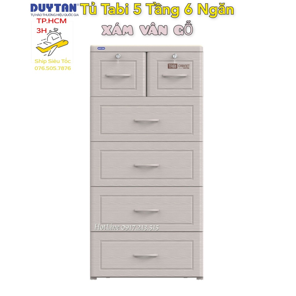 🚀TBA SHOP🚀Tủ nhựa Duy Tân vân gỗ cao cấp Tabi 5 Tầng 6 Ngăn - Nhựa Duy Tân Chính Hãng