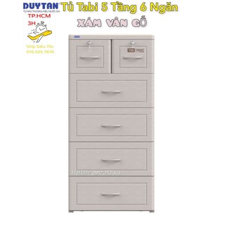 🚀TBA SHOP🚀Tủ nhựa Duy Tân vân gỗ cao cấp Tabi 5 Tầng 6 Ngăn - Nhựa Duy Tân Chính Hãng