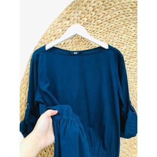 2hand đầm hiệu nhật xanh than D860