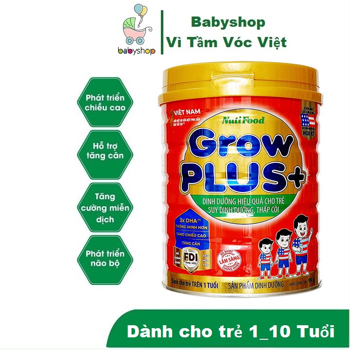Sữa Nutifood Grow Plus+ Đỏ 900g (HSD mới nhất)
