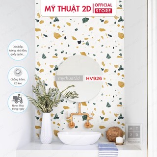 [Nhiều mẫu] Decal mẫu Terrazzo dán bếp dán tường không thấm nước bộ TARO143