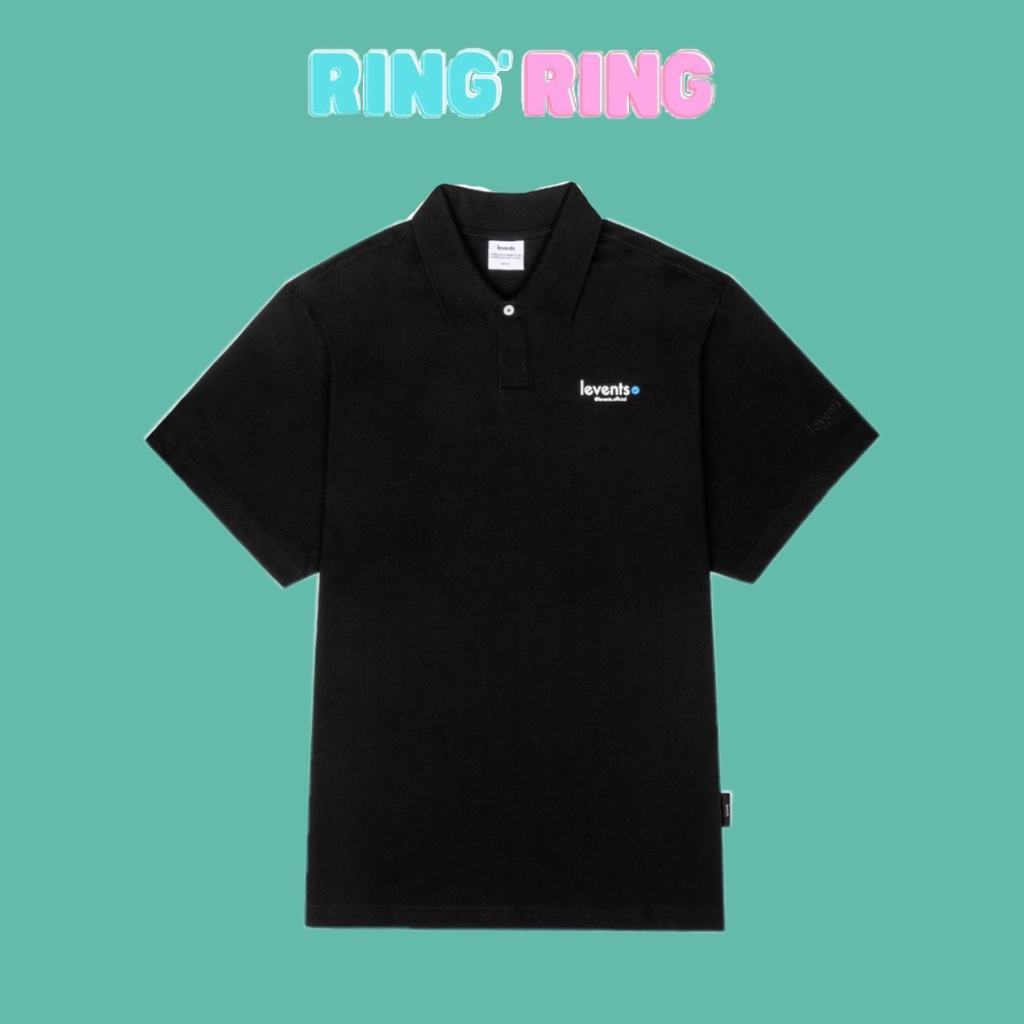Áo thun có cổ LEVENTS® MINI POPULAR POLO/ BLACK  @dx.resell