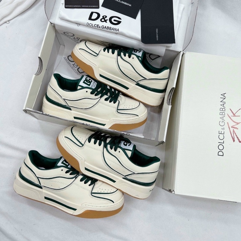 GIÀY D&’G WHITE CREAM LAI AU SC [ Full Box + Free Ship ]