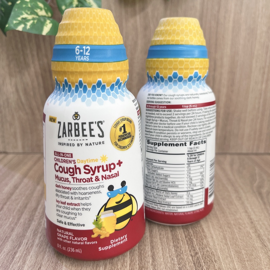Siro Ho , Sổ Mũi Con Ong Zarbee Cho Bé Từ 6 Tuổi+ 236ML
