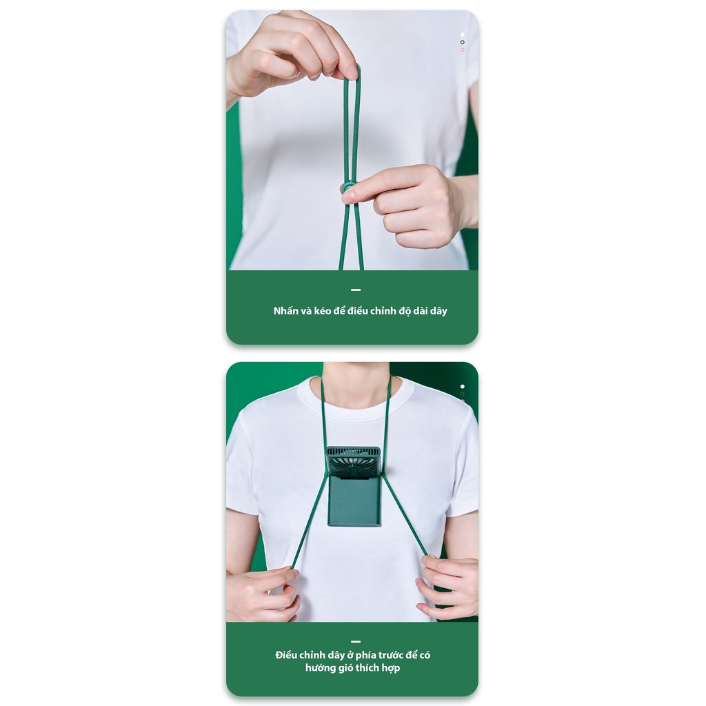 Quạt tích điện mini để bàn đeo cổ ZMI AF217