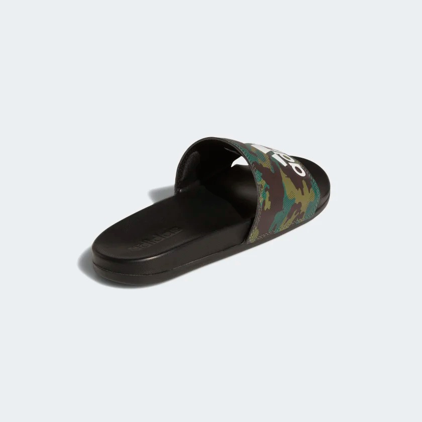 Dép chính hãng Adidas Adilette Comfort unisex phối màu đen họa tiết camo logo trắng